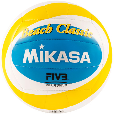 Ballon De Beach-volley Mikasa Beach Pro BV550C - Neuf, Couleurs Vives Blanc/jaune/bleu/rouge