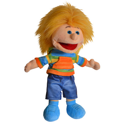 Marionnette à Main Finchen Sesame Street - Taille 45 Cm - Polyester - Bouche Mobile - Pour Enfants Et Adultes