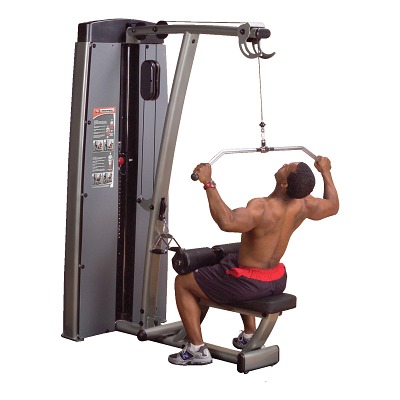 Lat pulldown with online weights