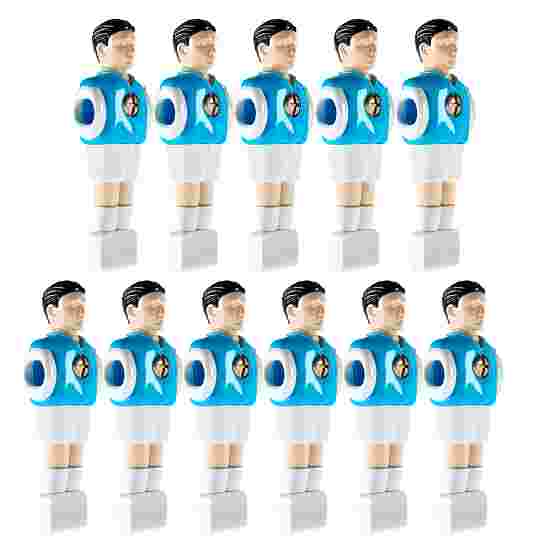 16 mm Table Football Player 11-player team including screws and nuts, Blue/white