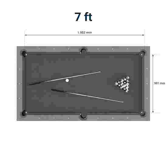 Bison &quot;Loft&quot; Pool Table 7 ft = 227x128 cm, Ebony Black