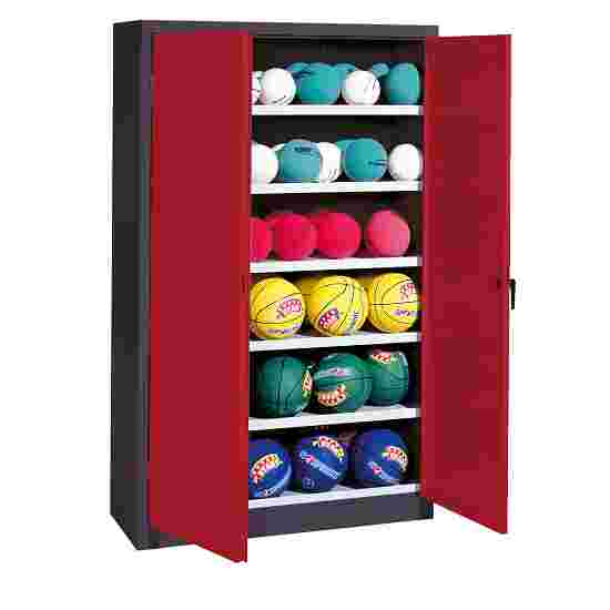 C+P Ball Cabinet Ruby red (RAL 3003), Anthracite (RAL 7021), Keyed to differ