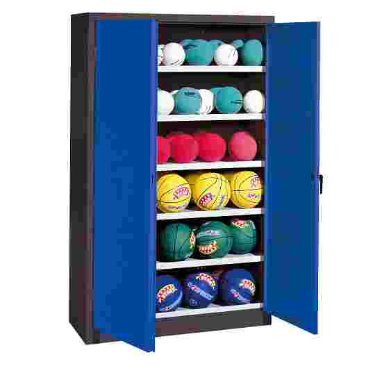 C+P Ball Cabinet Gentian blue (RAL 5010), Anthracite (RAL 7021), Keyed to differ, Handle