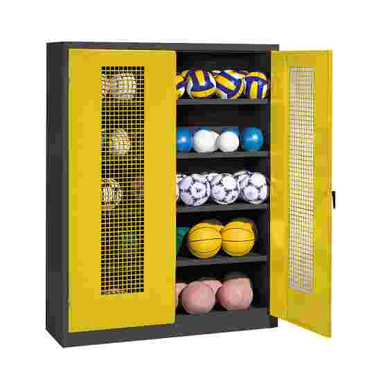 C+P Ball Cabinet Sunny Yellow (RDS 080 80 60), Anthracite (RAL 7021), Keyed to differ, Handle