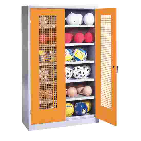 C+P Ball Cabinet Yellow orange (RAL 2000), Light grey (RAL 7035), Keyed to differ, Ergo-Lock recessed handle