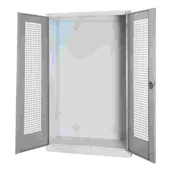 C+P HxWxD 195x120x50 cm, with Perforated Sheet Double Doors Modular sports equipment cabinet Light grey (RAL 7035), Light grey (RAL 7035), Keyed to differ, Handle