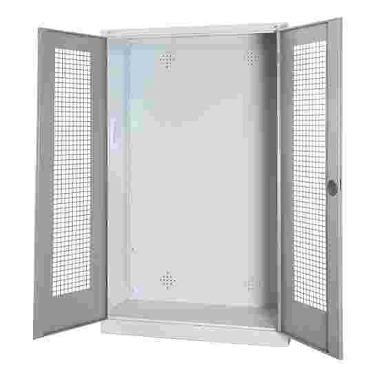 C+P HxWxD 195x120x50 cm, with Perforated Sheet Double Doors Modular sports equipment cabinet Light grey (RAL 7035), Light grey (RAL 7035), Keyed alike, Handle