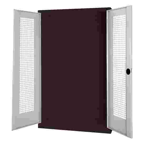 C+P HxWxD 195x120x50 cm, with Perforated Sheet Double Doors Modular sports equipment cabinet Light grey (RAL 7035), Anthracite (RAL 7021), Keyed alike, Ergo-Lock recessed handle