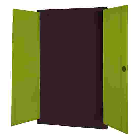 C+P HxWxD 195x120x50 cm, with Sheet Metal Double Doors Modular sports equipment cabinet Clown Green (RAL 110 80 60), Anthracite (RAL 7021), Keyed to differ, Handle