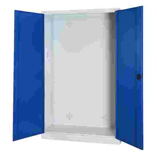 C+P HxWxD 195x120x50 cm, with Sheet Metal Double Doors Modular sports equipment cabinet Gentian blue (RAL 5010), Light grey (RAL 7035), Keyed to differ, Ergo-Lock recessed handle
