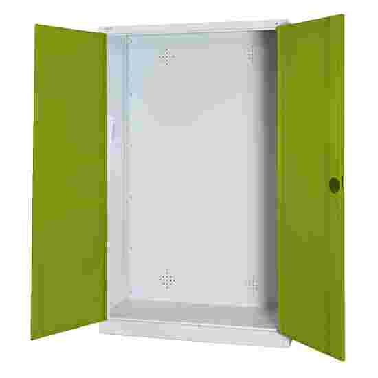 C+P HxWxD 195x120x50 cm, with Sheet Metal Double Doors Modular sports equipment cabinet Clown Green (RAL 110 80 60), Light grey (RAL 7035), Keyed to differ, Ergo-Lock recessed handle