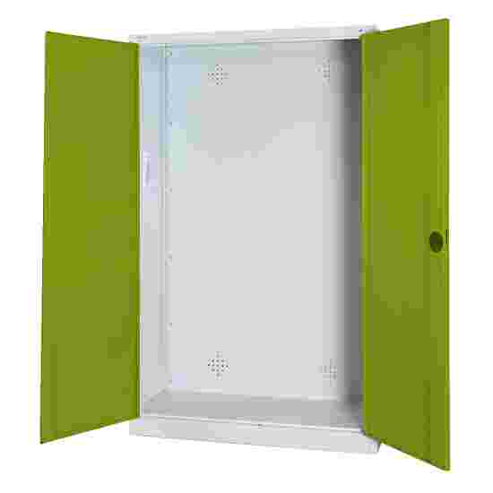 C+P HxWxD 195x120x50 cm, with Sheet Metal Double Doors Modular sports equipment cabinet Clown Green (RAL 110 80 60), Light grey (RAL 7035), Keyed alike, Handle