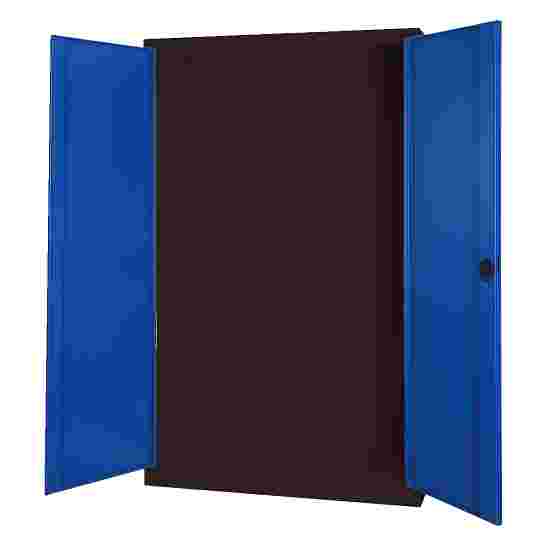 C+P HxWxD 195x120x50 cm, with Sheet Metal Double Doors Modular sports equipment cabinet Gentian blue (RAL 5010), Anthracite (RAL 7021), Keyed alike, Handle