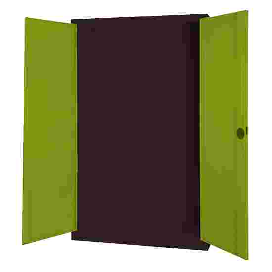 C+P HxWxD 195x120x50 cm, with Sheet Metal Double Doors Modular sports equipment cabinet Clown Green (RAL 110 80 60), Anthracite (RAL 7021), Keyed alike, Handle