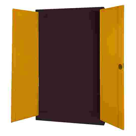 C+P HxWxD 195x120x50 cm, with Sheet Metal Double Doors Modular sports equipment cabinet Golden Yellow (RAL 1004), Anthracite (RAL 7021), Keyed alike, Handle