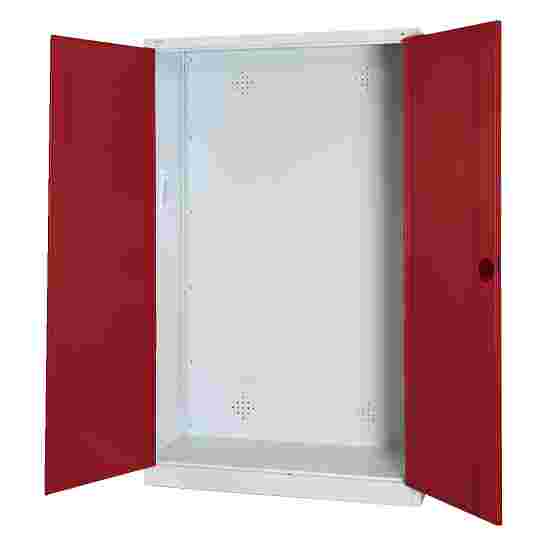 C+P HxWxD 195x120x50 cm, with Sheet Metal Double Doors Modular sports equipment cabinet Ruby red (RAL 3003), Light grey (RAL 7035), Keyed alike, Ergo-Lock recessed handle
