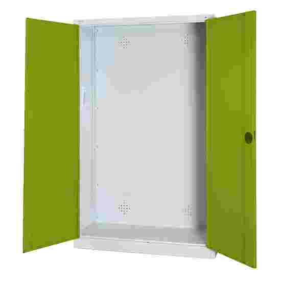 C+P HxWxD 195x120x50 cm, with Sheet Metal Double Doors Modular sports equipment cabinet Clown Green (RAL 110 80 60), Light grey (RAL 7035), Keyed alike, Ergo-Lock recessed handle