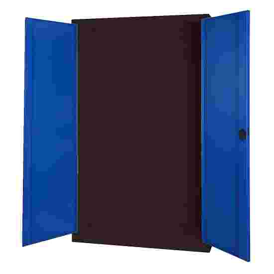 C+P HxWxD 195x120x50 cm, with Sheet Metal Double Doors Modular sports equipment cabinet Gentian blue (RAL 5010), Anthracite (RAL 7021), Keyed alike, Ergo-Lock recessed handle