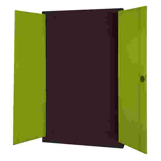 C+P HxWxD 195x120x50 cm, with Sheet Metal Double Doors Modular sports equipment cabinet Clown Green (RAL 110 80 60), Anthracite (RAL 7021), Keyed alike, Ergo-Lock recessed handle