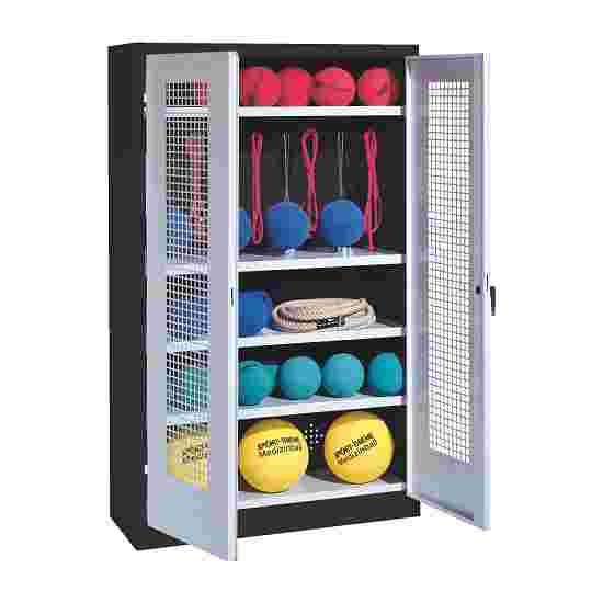 C+P Sports equipment cabinet Light grey (RAL 7035), Anthracite (RAL 7021), Keyed to differ, Ergo-Lock recessed handle