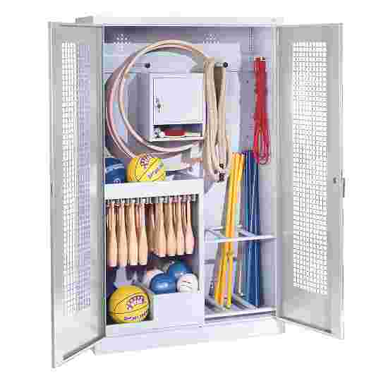 C+P Sports equipment cabinet Light grey (RAL 7035), Light grey (RAL 7035), Ergo-Lock recessed handle, Keyed alike
