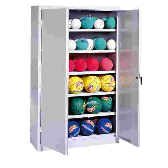 C+P Type 3, (with Metal Double Doors, H×W×D: 195×150×50 cm) Ball Cabinet Light grey (RAL 7035), Light grey (RAL 7035), Keyed alike, Handle