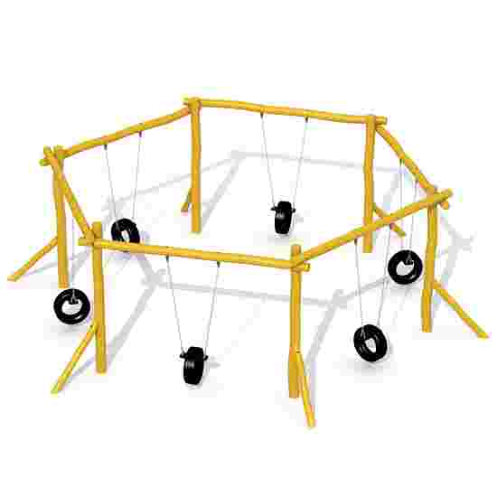 Europlay Rocking Circle &quot;Hexagon&quot; Playground Swings Tyre seats