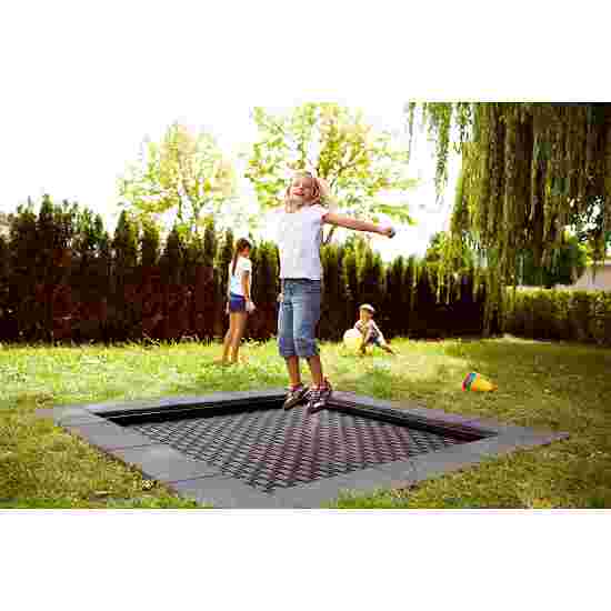 Eurotramp Kids Tramp &quot;Playground&quot; In-Ground Trampoline Square trampoline bed, With safety mats, Without additional coating