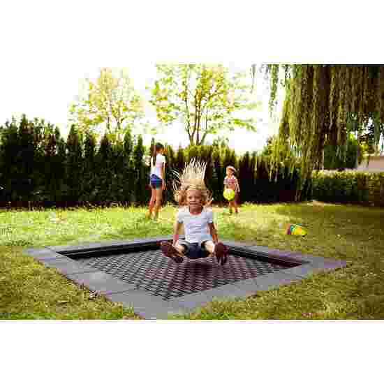 Eurotramp Kids Tramp &quot;Playground&quot; In-Ground Trampoline Square trampoline bed, With safety mats, Without additional coating