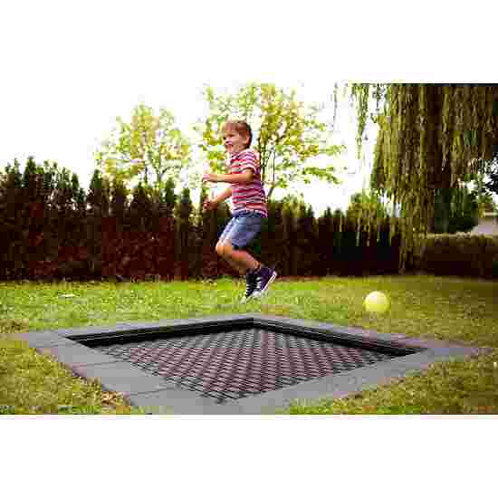 Eurotramp Kids Tramp &quot;Playground&quot; In-Ground Trampoline Square trampoline bed, With safety mats, Without additional coating