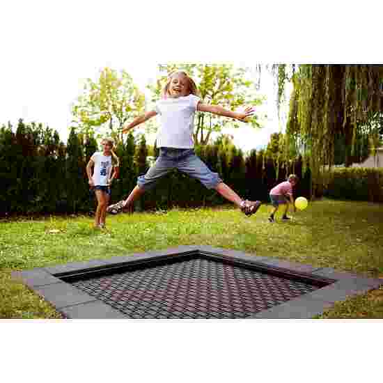 Eurotramp Kids Tramp &quot;Playground&quot; In-Ground Trampoline Square trampoline bed, With safety mats, Without additional coating