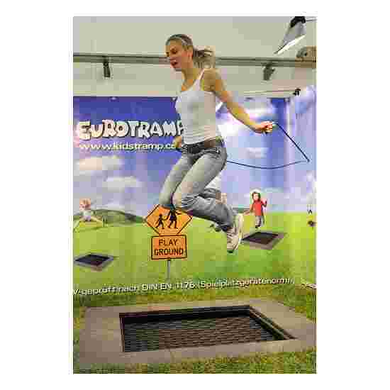 Eurotramp &quot;Playground Mini&quot; Kids’ In-Ground Trampoline Square trampoline bed, With safety mats, Without additional coating