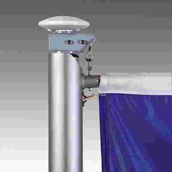 Flagpole with rotating arm