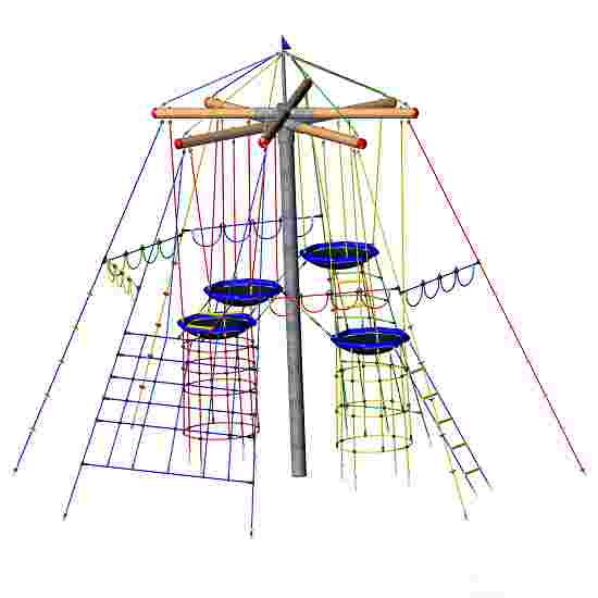 Huck Seiltechnik &quot;Vogelnestbaum&quot; Climbing Net Laminated Timber Crossbeams