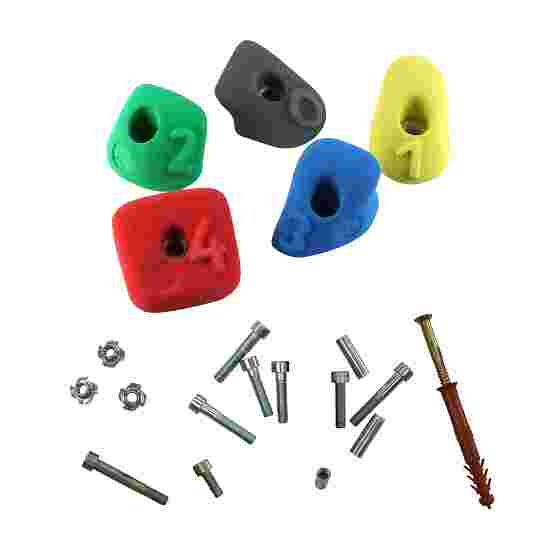 OnTop &quot;Das kleine 1x1&quot; Climbing Holds With mounting material for concrete wall
