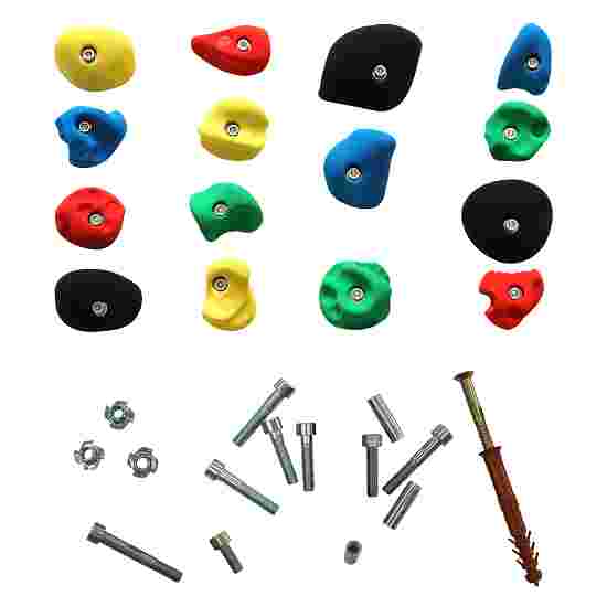 OnTop &quot;Leicht&quot; Climbing Holds Set A, With mounting material for concrete wall