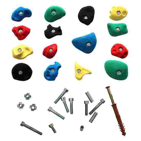 OnTop &quot;Leicht&quot; Climbing Holds Set D, With mounting material for concrete wall