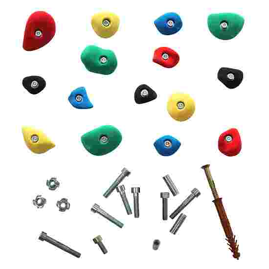 OnTop &quot;Mittel&quot; Climbing Holds Set A, With mounting material for concrete wall