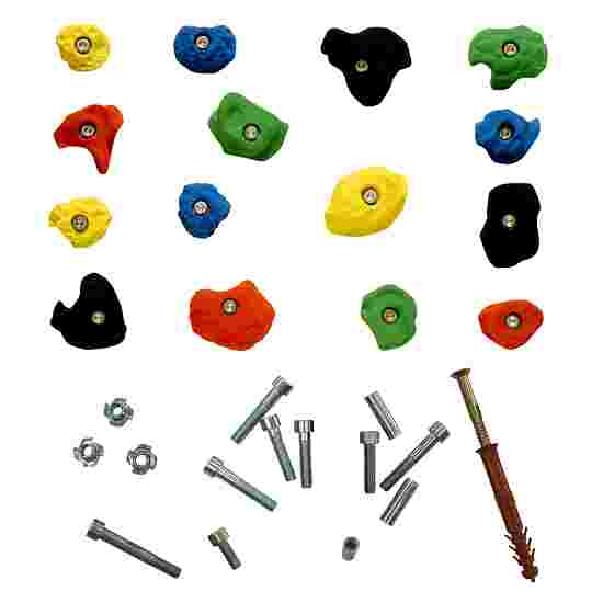 OnTop &quot;Mittel&quot; Climbing Holds Set B, With mounting material for concrete wall