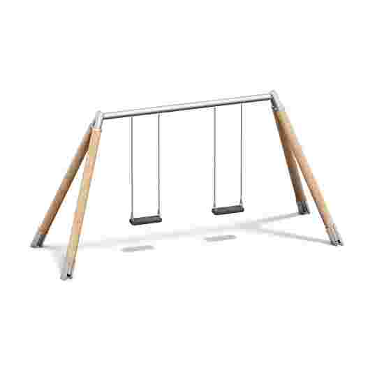 Playparc &quot;Wood/Metal&quot; Double Swing Set Suspension height 245 cm