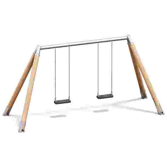 Playparc &quot;Wood/Metal&quot; Double Swing Set Hanging height: 200 cm