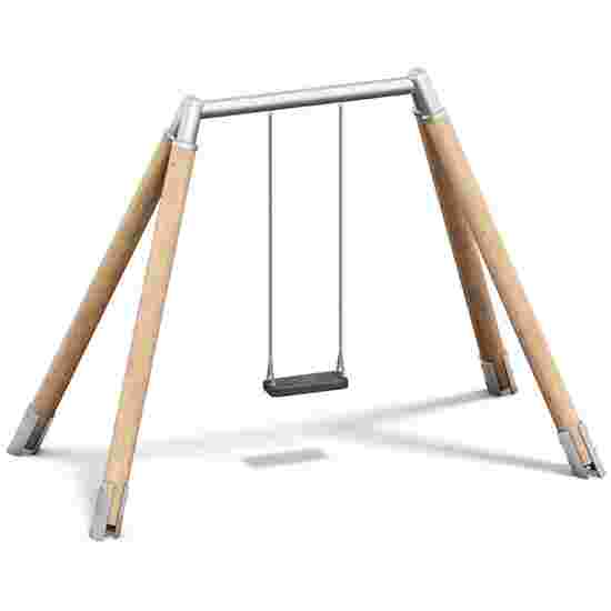 Playparc &quot;Wood/Metal&quot; Single Swing Set Suspension height 245 cm