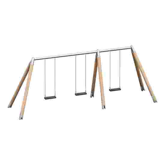 Playparc &quot;Wood/Metal&quot; Triple Swing Set Hanging height: 200 cm