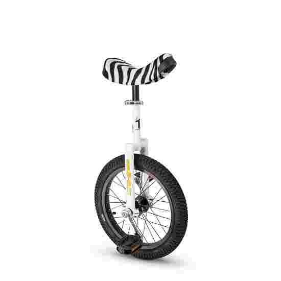 Qu-Ax &quot;Luxury&quot; Unicycle 16 inches (ø 41 cm), 28 spokes, white frame