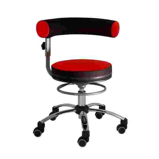 Sanus Gesundheitsstuhl Swivel Chair Fabric cover, Height Adjustable 46–54 cm, Red/black