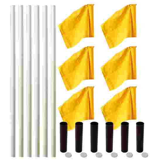 Sport-Thieme &quot;All-Round&quot; Boundary Poles White poles, neon yellow flags