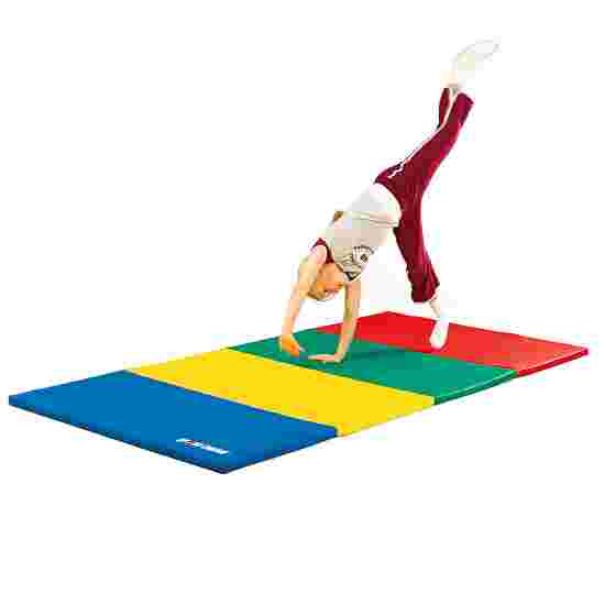 Sport-Thieme &quot;Basic&quot; Folding Mat 240x120x3 cm, Blue-Yellow-Green-Red