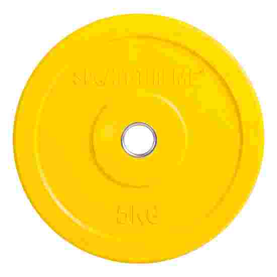 Sport-Thieme &quot;Bumper Plate&quot;, Coloured Weight Plate 5 kg, yellow