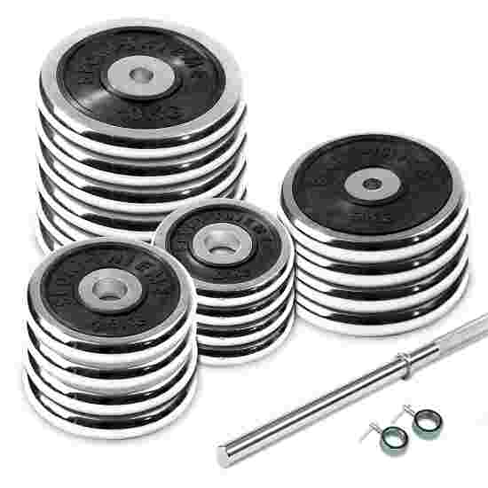 Chrome barbell set hot sale