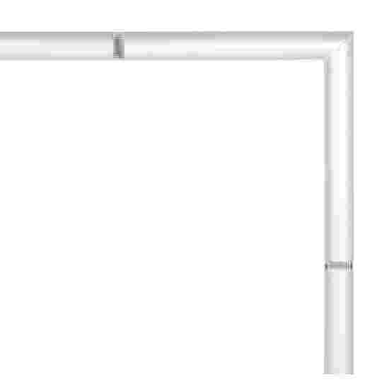 Sport-Thieme &quot;Compact Plus&quot;, stands in ground sockets, enamelled white Full-Size Football Goal Net hooks